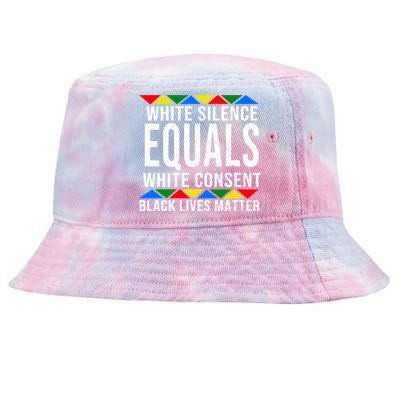 White Silence Black Lives Matter Tie-Dyed Bucket Hat