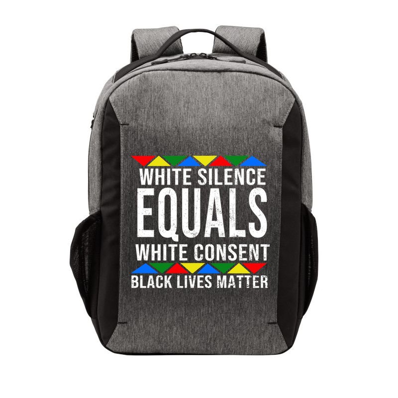 White Silence Black Lives Matter Vector Backpack