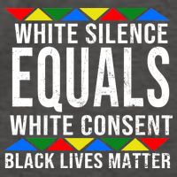 White Silence Black Lives Matter Vector Backpack
