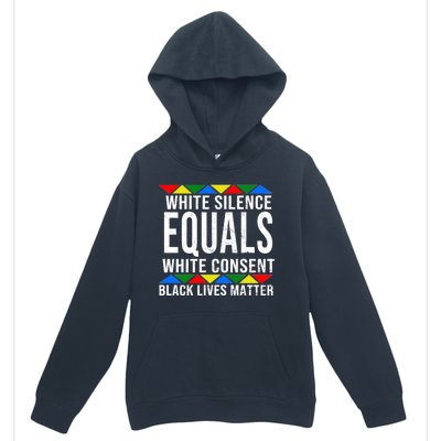 White Silence Black Lives Matter Urban Pullover Hoodie