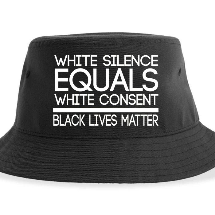 White Silence Equals White Consent Black Lives Matter Sustainable Bucket Hat