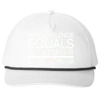 White Silence Equals White Consent Black Lives Matter Snapback Five-Panel Rope Hat