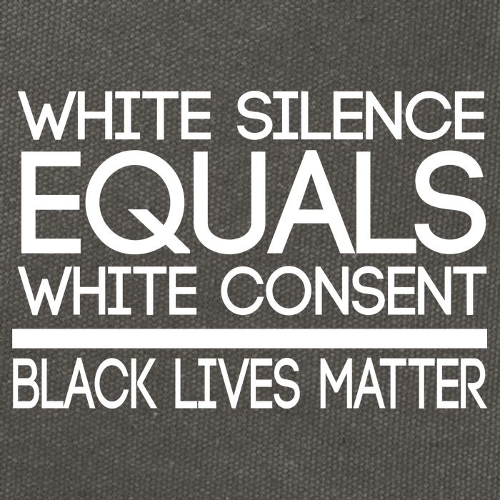 White Silence Equals White Consent Black Lives Matter Cotton Canvas Backpack