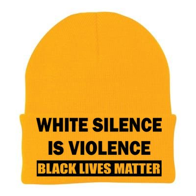 White Silence Is Violence Knit Cap Winter Beanie