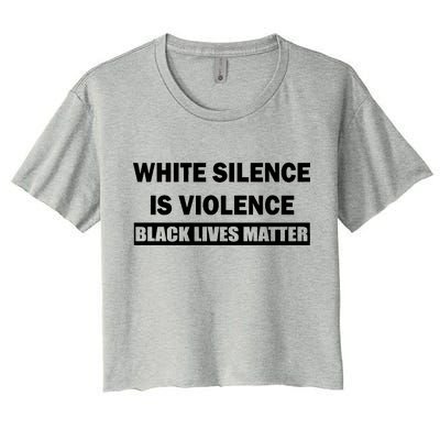 White Silence Is Violence Women's Crop Top Tee