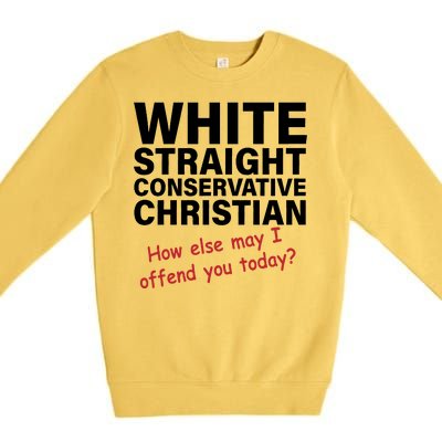 White Straight Conservative Christian Premium Crewneck Sweatshirt