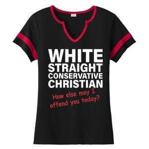 White Straight Conservative Christian Ladies Halftime Notch Neck Tee