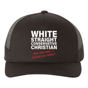 White Straight Conservative Christian Yupoong Adult 5-Panel Trucker Hat