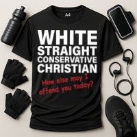 White Straight Conservative Christian Cooling Performance Crew T-Shirt