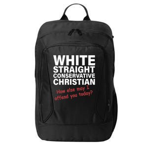 White Straight Conservative Christian City Backpack