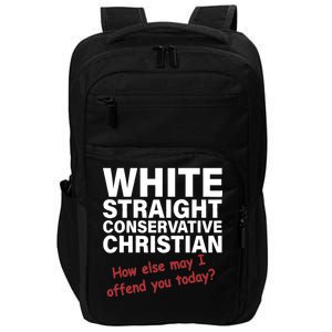 White Straight Conservative Christian Impact Tech Backpack