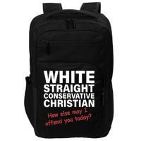 White Straight Conservative Christian Impact Tech Backpack