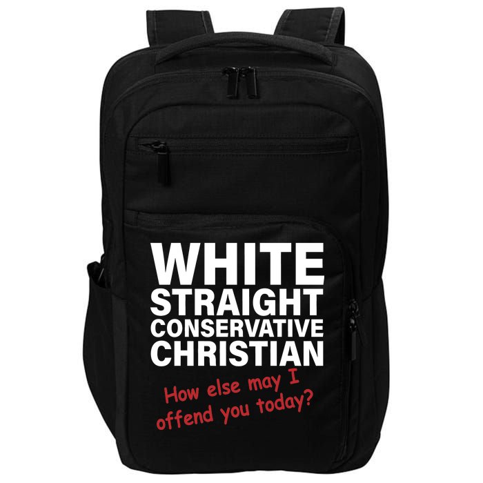 White Straight Conservative Christian Impact Tech Backpack