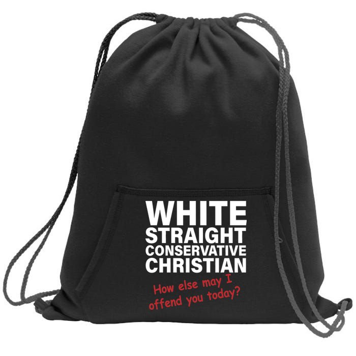 White Straight Conservative Christian Sweatshirt Cinch Pack Bag