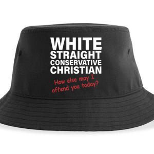 White Straight Conservative Christian Sustainable Bucket Hat