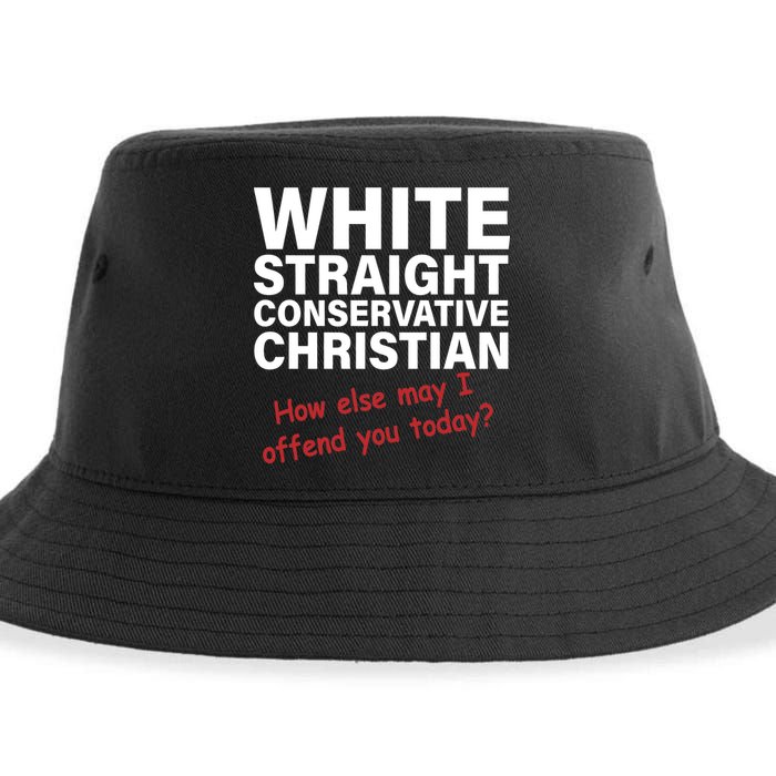 White Straight Conservative Christian Sustainable Bucket Hat