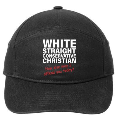 White Straight Conservative Christian 7-Panel Snapback Hat