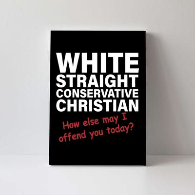 White Straight Conservative Christian Canvas