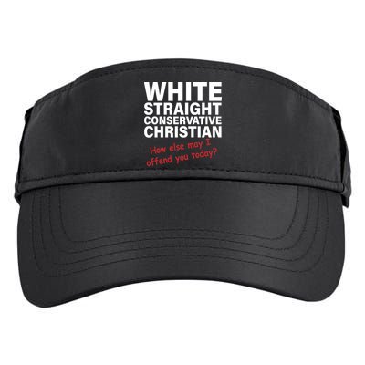 White Straight Conservative Christian Adult Drive Performance Visor