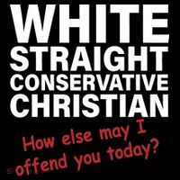 White Straight Conservative Christian Drawstring Bag