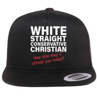 White Straight Conservative Christian Flat Bill Trucker Hat