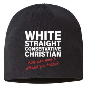 White Straight Conservative Christian Sustainable Beanie