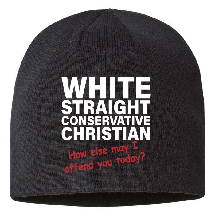 White Straight Conservative Christian Sustainable Beanie