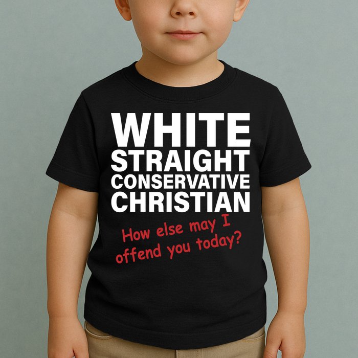 White Straight Conservative Christian Toddler T-Shirt