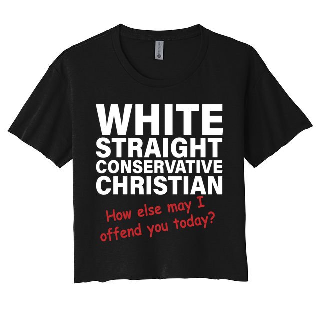 White Straight Conservative Christian Crop Top