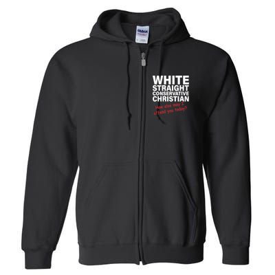 White Straight Conservative Christian Full Zip Hoodie