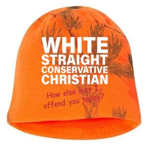 White Straight Conservative Christian Kati - Camo Knit Beanie