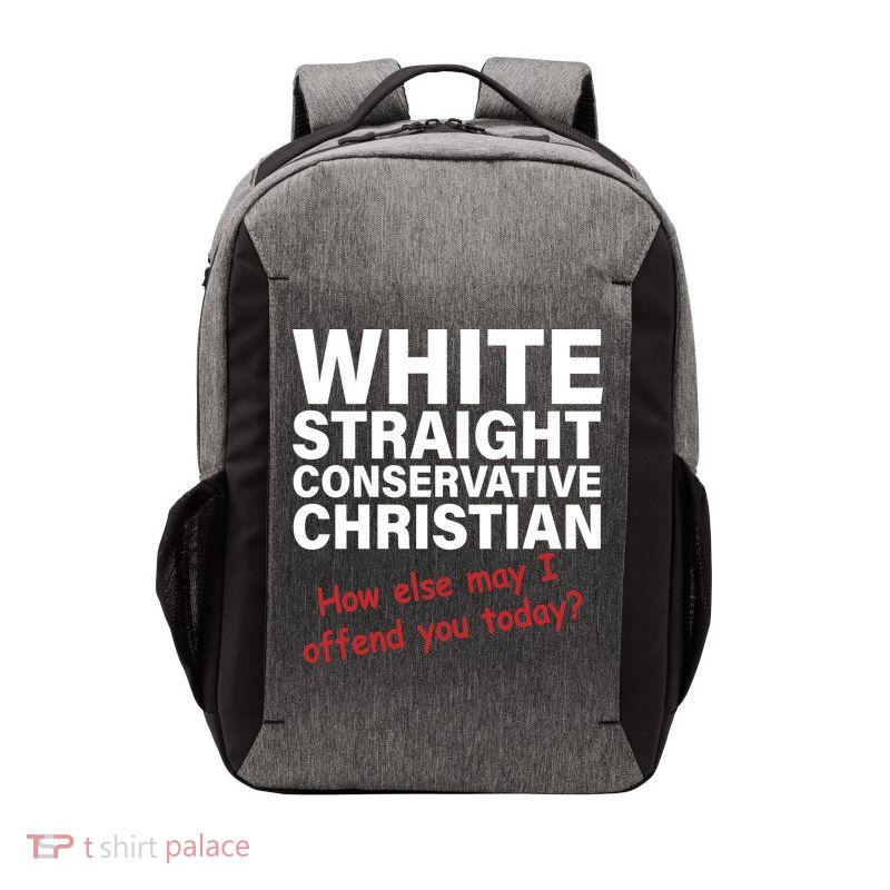 White Straight Conservative Christian Vector Backpack