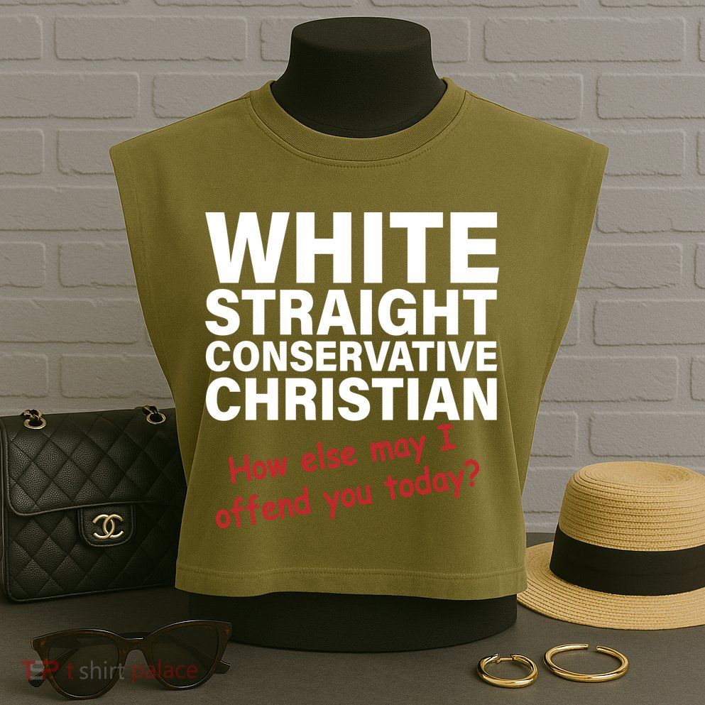 White Straight Conservative Christian Garment-Dyed Women's Muscle Tee
