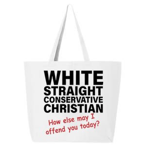 White Straight Conservative Christian 25L Jumbo Tote