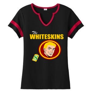 Whiteskins Football Native American Indian Ladies Halftime Notch Neck Tee