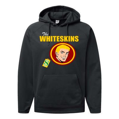 Whiteskins Football Native American Indian Performance Fleece Hoodie