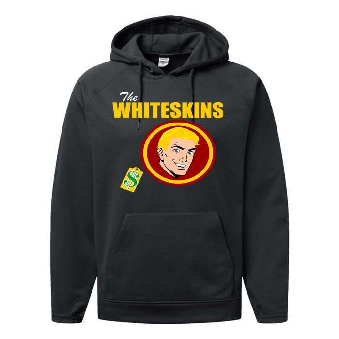 Whiteskins Football Native American Indian Performance Fleece Hoodie