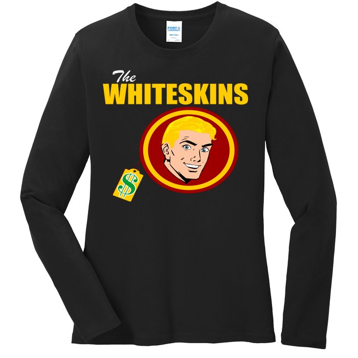 Whiteskins Football Native American Indian Ladies Long Sleeve Shirt