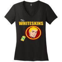 Whiteskins Football Native American Indian Women's V-Neck T-Shirt