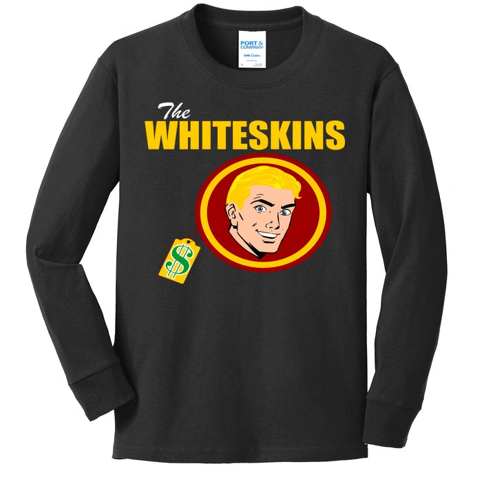 Whiteskins Football Native American Indian Kids Long Sleeve Shirt