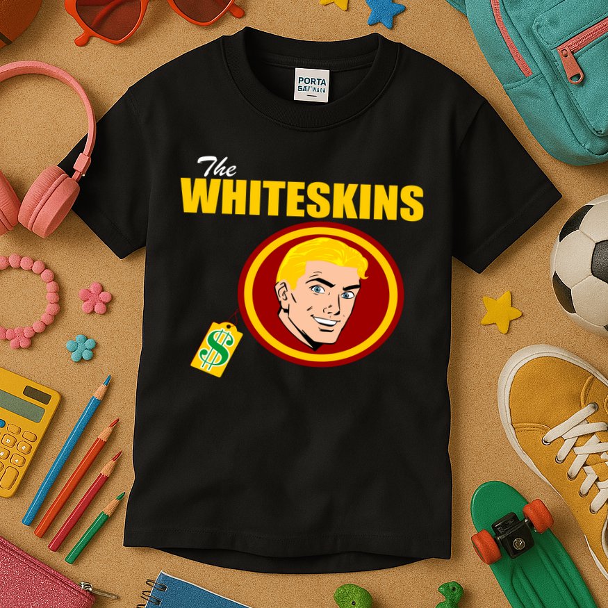 Whiteskins Football Native American Indian Kids T-Shirt