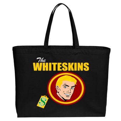 Whiteskins Football Native American Indian Cotton Canvas Jumbo Tote