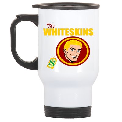 Whiteskins Football Native American Indian Stainless Steel Travel Mug