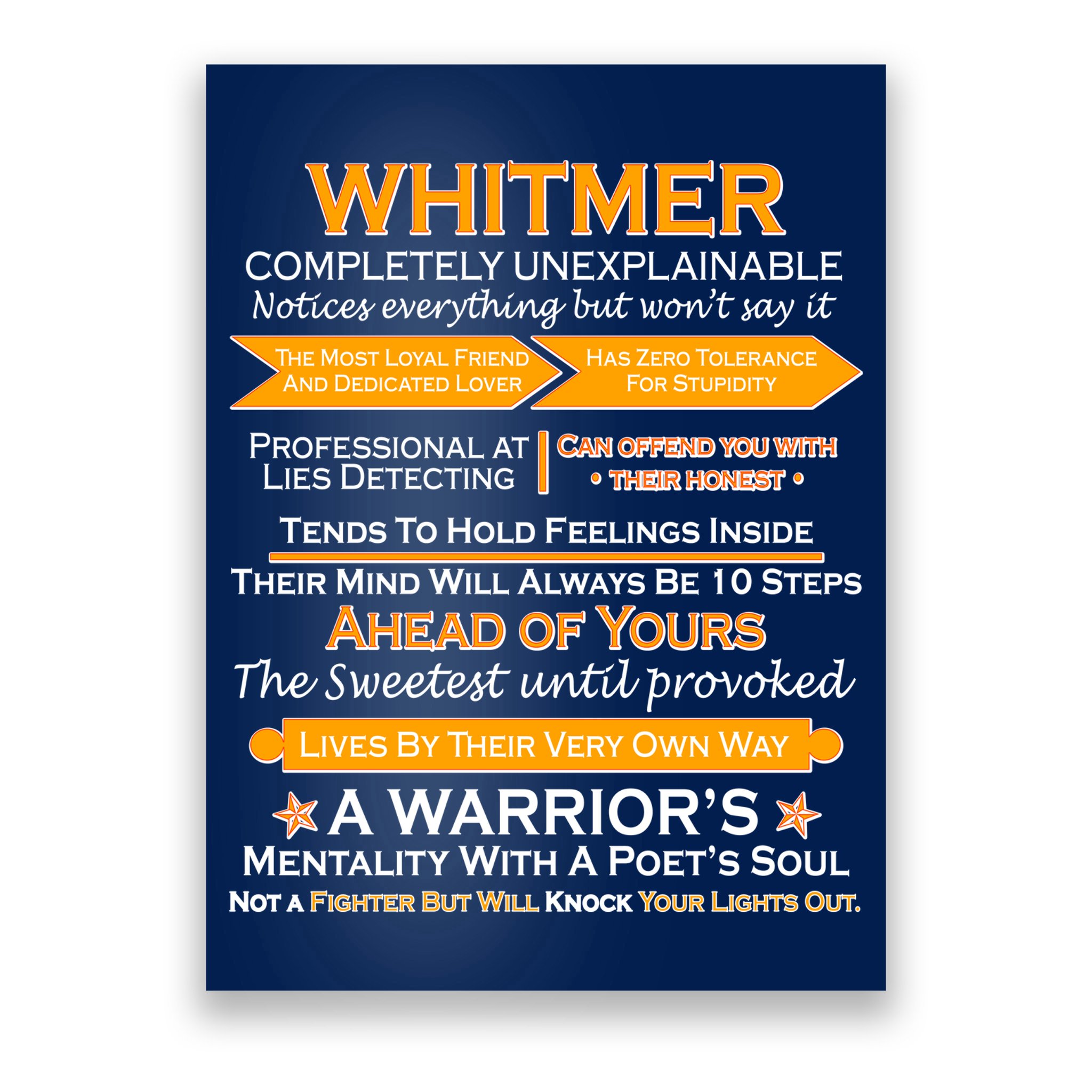 Whitmer Completely Unexplainable Poster