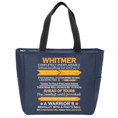 Whitmer Completely Unexplainable Zip Tote Bag