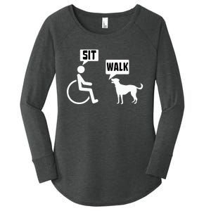 Wheelchair Humor Joke For A Disability In A Wheelchair Women's Perfect Tri Tunic Long Sleeve Shirt