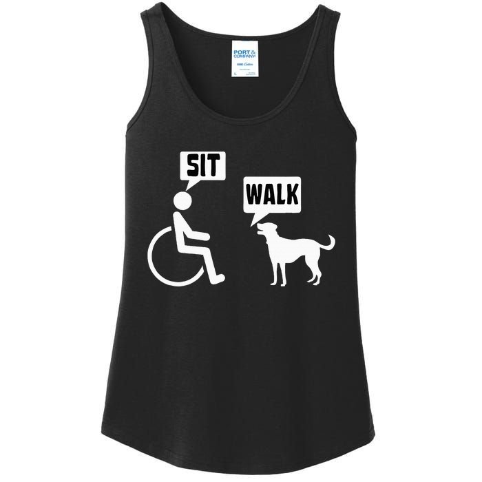 Wheelchair Humor Joke For A Disability In A Wheelchair Ladies Essential Tank