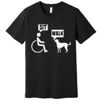 Wheelchair Humor Joke For A Disability In A Wheelchair Premium T-Shirt