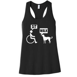 Wheelchair Humor Joke For A Disability In A Wheelchair Women's Racerback Tank