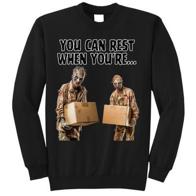 Work Humor Jobs Employee Blue Collar Worker Funny Zombies Sweatshirt